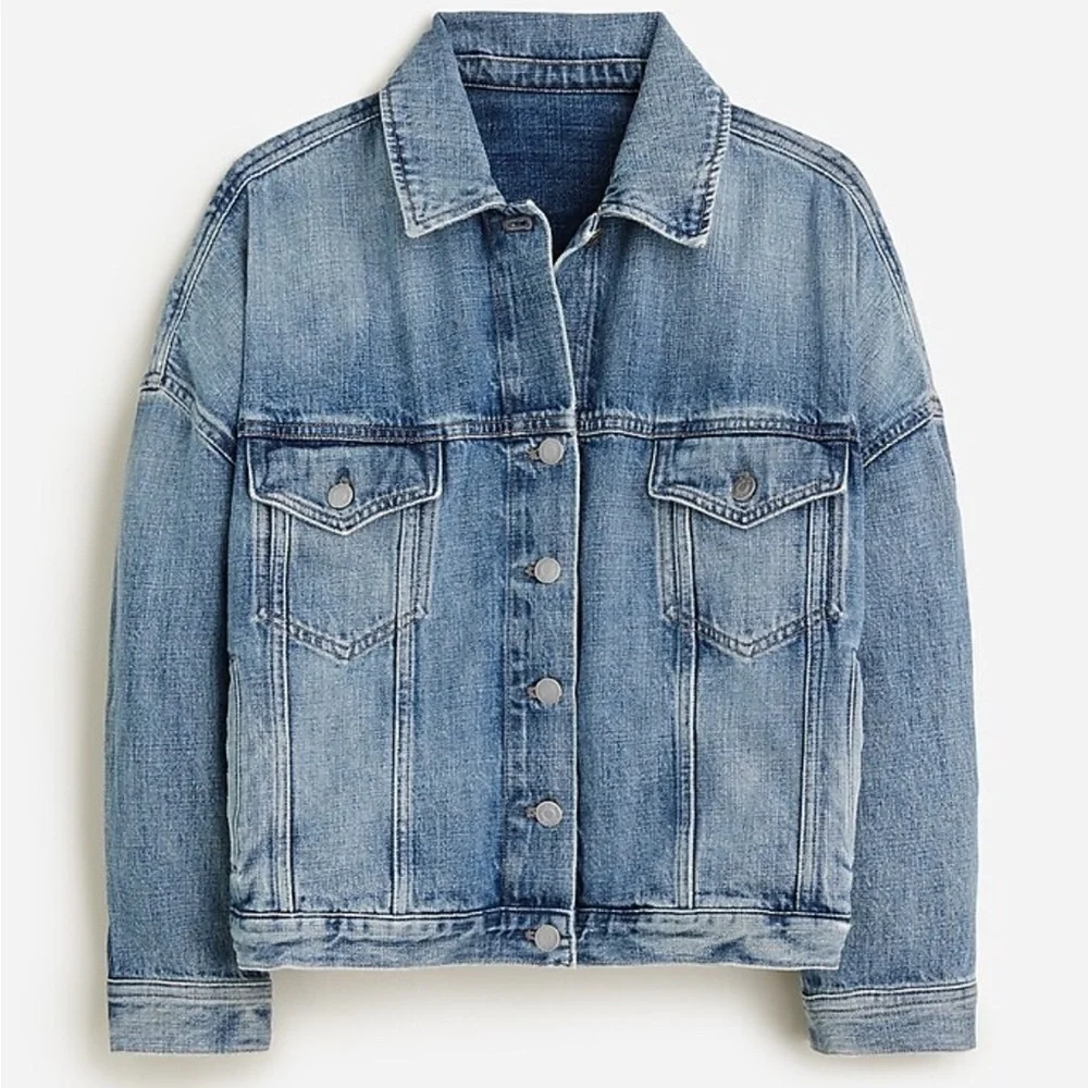J. Crew Limited-edition Point Sur denim trucker jacket in Beach Way wash Medium